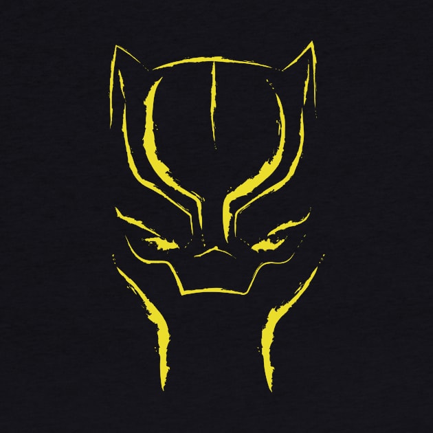 Black Panther Mask: Gold by StephenMakesStuff